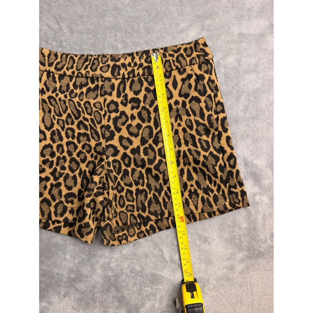 Cheetah Animal Print High Waisted Knit Shorts 00s Mob Wife Festival S - Picture 5 of 7
